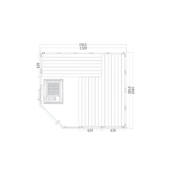 Sauna fińska Komfort Corner Large Sentiotec Harvia